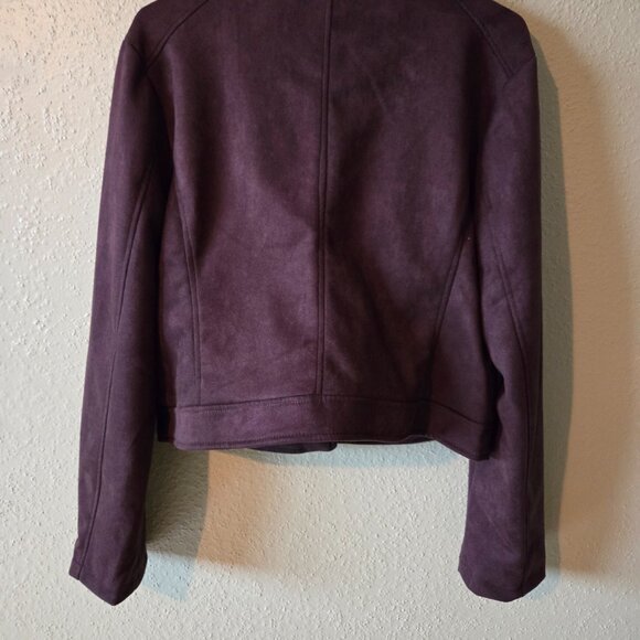 How amazing!  Faux suede brown biker jacket - Picture 3 of 4
